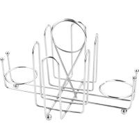 Подставка д/пак.сахара, солонки, перечница;металл;,H=13,5,L=20,5,B=12,3см;металлич.