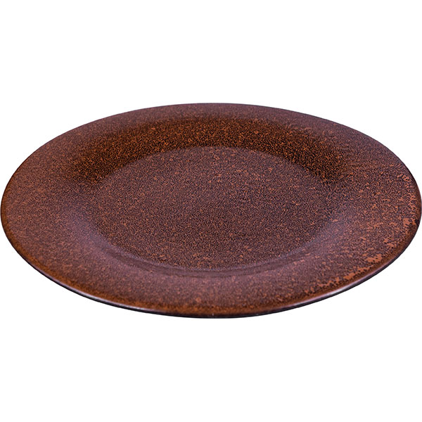 Тарелка «Млечный путь терракот»;фарфор;D=20,H=2см;терракот,черный