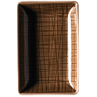 Салатник прямоугольный;фарфор;,L=10,B=7см;коричнев.