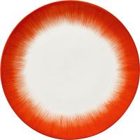 Тарелка «Де» №5;фарфор;D=28см;кремов.,красный