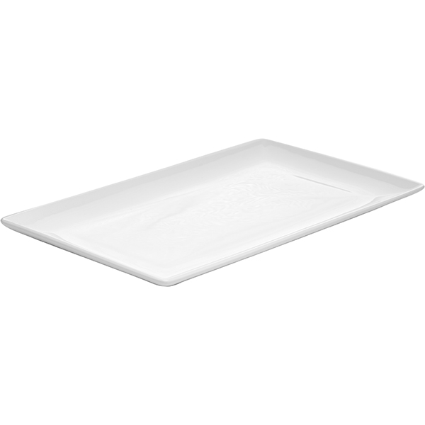 Блюдо «Тэйст» прямоугольное;фарфор;,H=2,L=33,B=19см;белый