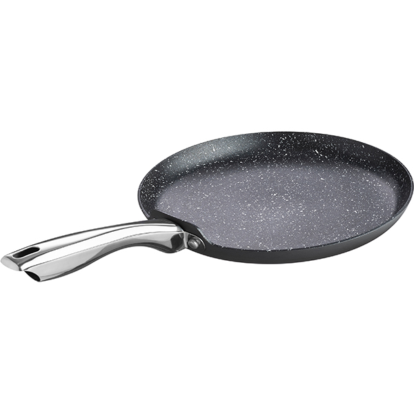 Сковорода для блинов «Уитфорд»;алюм.литой,сталь нерж.;0,8л;D=240,H=22мм;черный,металлич.