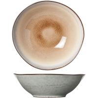 Салатник;керамика;D=195,H=55мм;коричнев.,голуб.