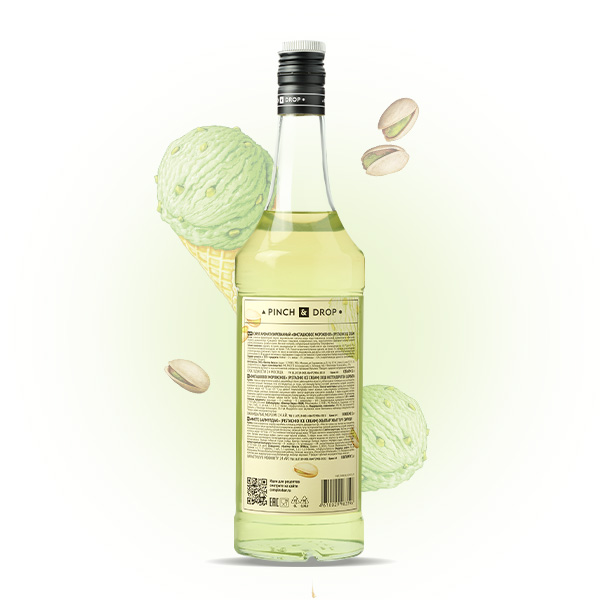 Сироп «Фисташковое мороженое» Pinch&Drop;стекло;1л;D=85,H=330мм;зелен.