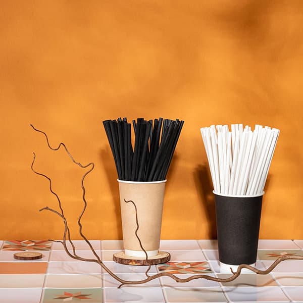 Трубочки «EcoPack»[200шт];кук. крах.;D=6,L=240мм;черный