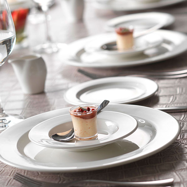 Тарелка глубокая «Монако Вайт»;фарфор;300мл;D=220,H=35мм;белый