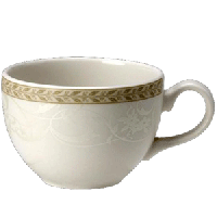 Чашка кофейная «Антуанетт»;фарфор;85мл;D=65,H=50,L=85мм;белый,олив. Чашка кофейная «Антуанетт»;фарфор;85мл;D=65,H=50,L=85мм;белый,олив.