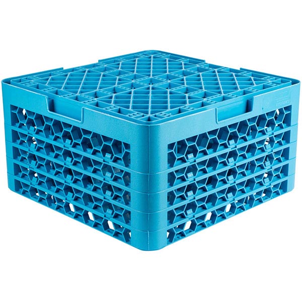 Кассета для бокалов 36 ячеек max=74*74,Hmax=241мм;полипроп.;,H=26,7,L=50,B=50см;голуб.