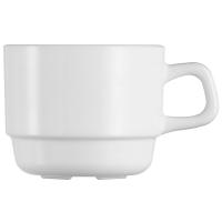 Чашка кофейная «Ресторан»;стекло;130мл;D=70,H=55,L=87мм;белый