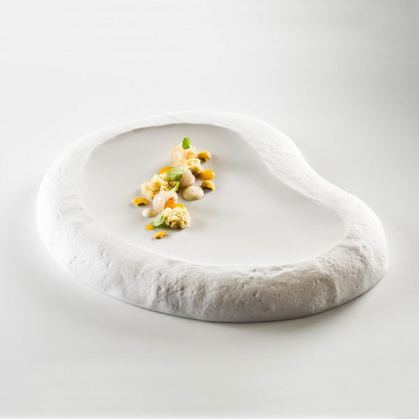 Тарелка «Сенд» для презентаций;фарфор;,H=4,L=31,B=26см;белый,матовый