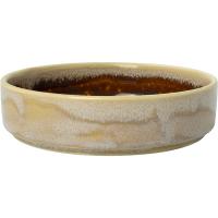 Тарелка «Аврора Везувиус Амбер» с бортом;фарфор;D=16,5см;бежев.,амбер