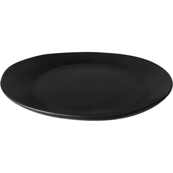 Тарелка «Карбон» мелкая;фарфор;D=28см;черный