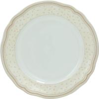 Тарелка «Опера Богема» мелкая;фарфор;D=22см;белый,желт.