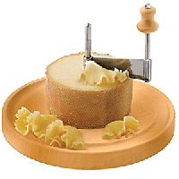 Нож для сыра;сталь нерж.,дерево;D=22,H=20см;бежев.,металлич.