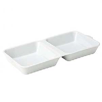 Менажница 2 отделения;фарфор;,L=31,5,B=14см;белый