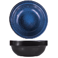 Тарелка глубокая «Млечный путь голубой»;фарфор;D=155,H=60мм;голуб.,черный