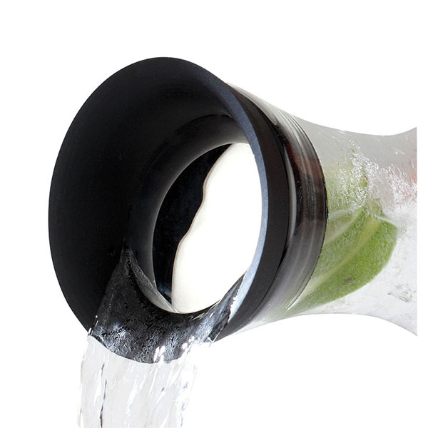 Графин с крышкой;стекло,силикон;1л;прозр.,черный Графин с крышкой;стекло,силикон;1л;прозр.,черный