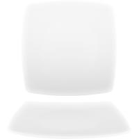 Тарелка «Белая» Принц квадратная;фарфор;,H=2,L=19,B=19см;белый