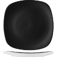 Тарелка «Даск Квадро» квадратная;фарфор;,H=27,L=230,B=230мм;черный,белый