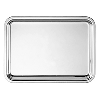 Поднос «Элит» прямоугольный;сталь нерж.;,L=40,B=26см;серебрист.