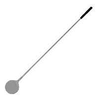 Лопата поворот. д/пиццы;сталь нерж.,резина;D=20,L=170см;металлич.,черный