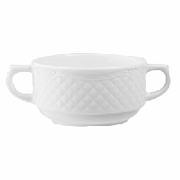 Чашка бульонная «Афродита»;фарфор;300мл;D=100,H=55,L=145мм;белый
