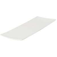 Блюдо сервировочное «Кассиопея» прямоугольное узкое;фарфор;,L=205,B=75мм;белый