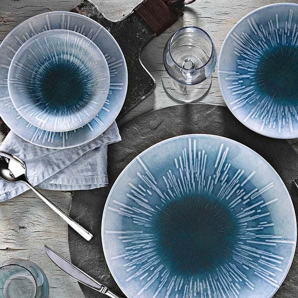 Тарелка «Нанокрем Блю» мелкая;фарфор;D=210,H=24мм;голуб.