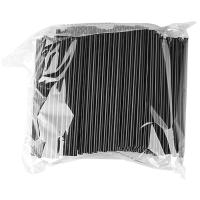 Трубочки без сгиба[400шт];полипроп.;D=5,L=125мм;черный