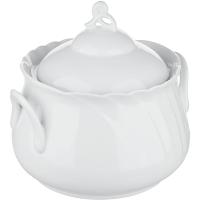 Супница с крышкой «Голубка»;фарфор;2,2л;белый