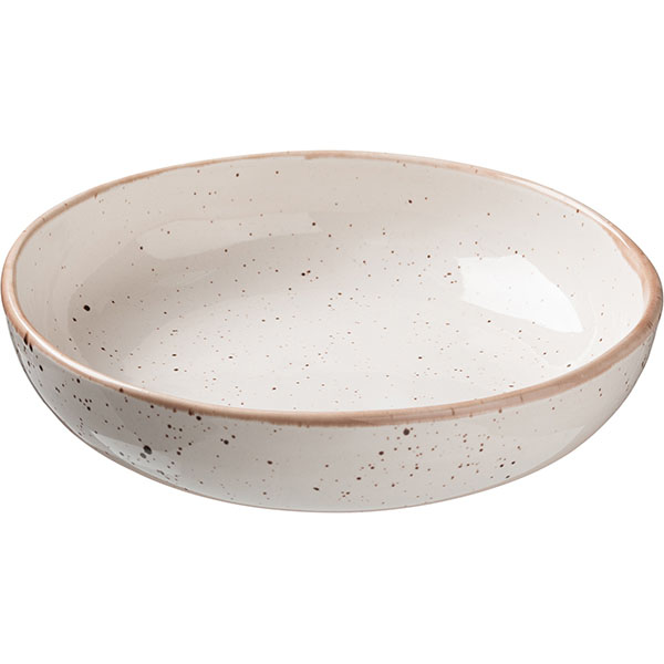 Тарелка глубокая «Пунто Бьянка»;фарфор;0,6л;D=185,H=50мм;белый,черный