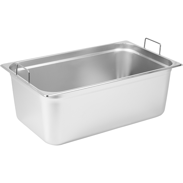 Гастроемкость GN 1/1 с ручками;сталь нерж.;26,5л;,H=20,L=53,B=32,5см;металлич.