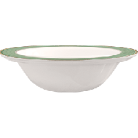 Салатник «Рио Грин»;фарфор;D=13,5см;белый,зелен.