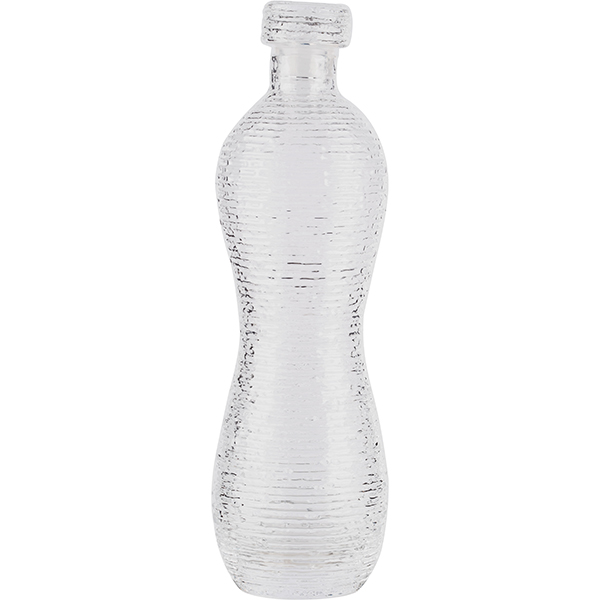 Бутылка «Мультиколор» для воды с крышкой;стекло;1,3л;D=10,H=32см;прозр.
