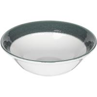 Салатник «Революшн Эдж Джейд»;фарфор;430мл;D=165,H=50мм;белый,зелен.