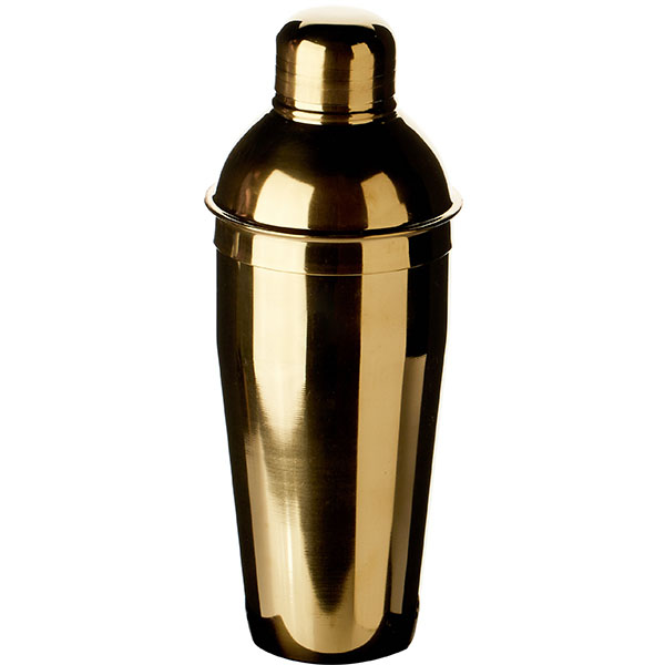 Шейкер европейский «Пробар»;сталь нерж.;0,5л;D=77,H=204мм;золотой