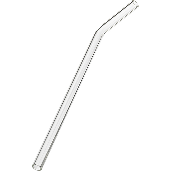 Трубочка изогнутая;стекло;D=1,L=23см