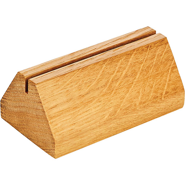 Подставка наст. д/меню А6;дуб,пластик;,H=18,L=10,5см