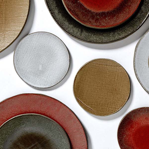 Тарелка;бетон;D=28см;коричнев.,серый