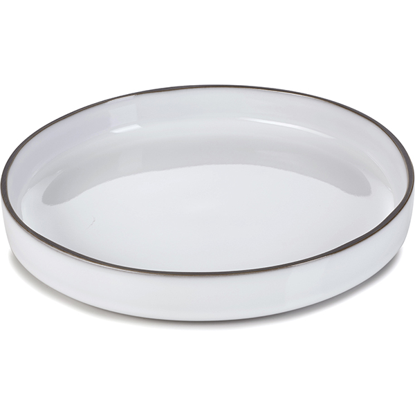 Тарелка «Карактэр» с высоким бортом;керамика;D=230,H=33мм;камен.-серый.