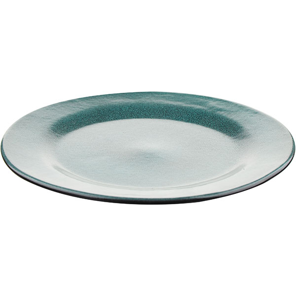 Тарелка «Млечный путь изумрудный»;фарфор;D=26см;изумруд.,черный