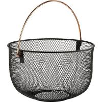 Корзина д/фруктов и хлеба;металл;D=30,H=19см;черный,медный