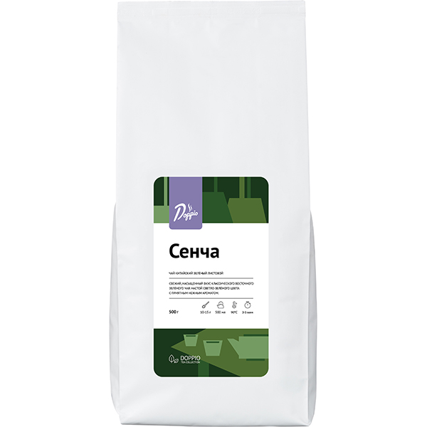 Чай «Сенча» Doppio зеленый китайский листовой;500г;,H=7,L=30,B=13см