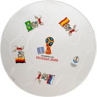 Тарелка для пиццы «Фут Пати ЧМ» Фифа/Fifa Russia 2018;стекло;D=31см;прозр.