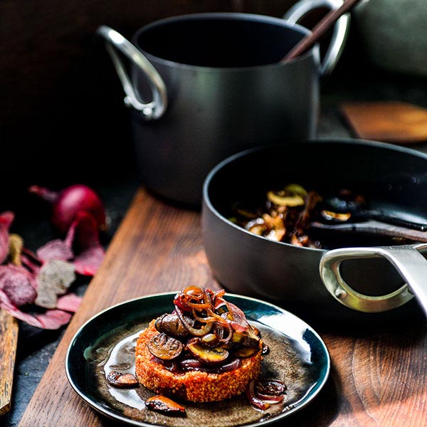 Тарелка «Пьюр»;керамика;D=205,H=20мм;коричнев.