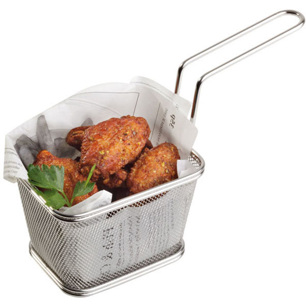 Корзинка для картофеля фри;сталь нерж.;,H=90,L=130,B=105мм