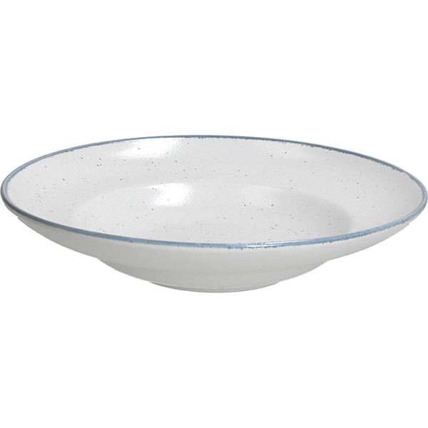 Тарелка для пасты «Органика»;фарфор;D=27см;белый,синий