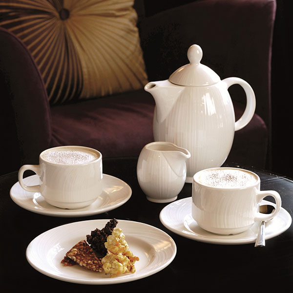 Блюдце «Спайро»;фарфор;D=115,H=17мм;белый