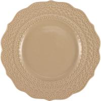 Тарелка пирожковая «Скалистос»;керамика;D=15,H=2см;бежев.