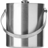 Емкость для льда с крышкой «Проотель»;сталь нерж.;1,1л;D=12,H=14,B=14см;металлич.